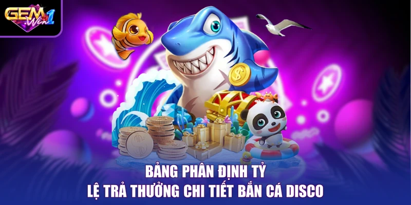 Bảng phân định tỷ lệ trả thưởng chi tiết Bắn cá Disco