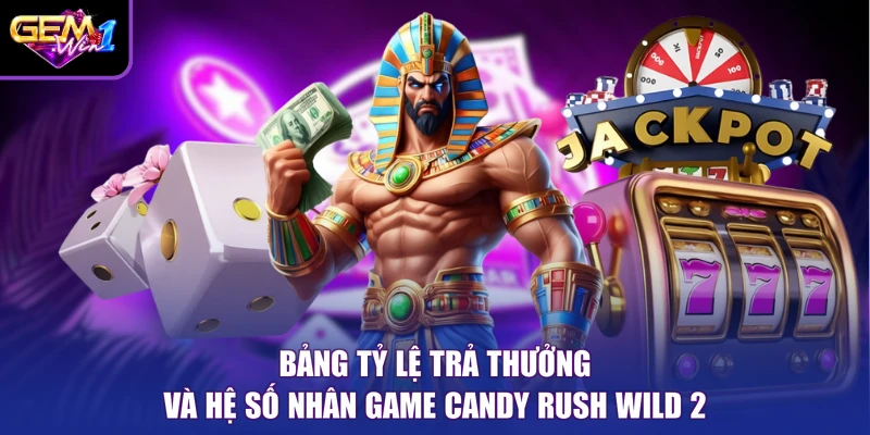 Bảng tỷ lệ trả thưởng và hệ số nhân game Candy Rush Wild 2